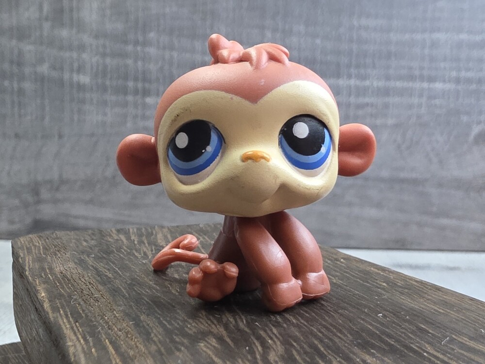 Littlest Pet Shop Lot #351 Red Brown Baby Monkey LPS g58